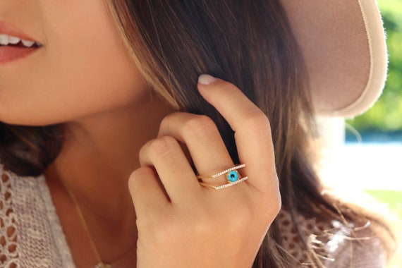 Gold-plated Sterling Silver Double Bar Ring with Cubic Zirconia Accents Gold-plated Sterling Silver Double Bar Ring with Cubic Zirconia Accents