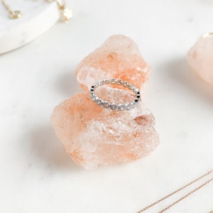 Sterling Silver Eternity Band | Stackable Bands | Dainty Cubic Zirconia ...