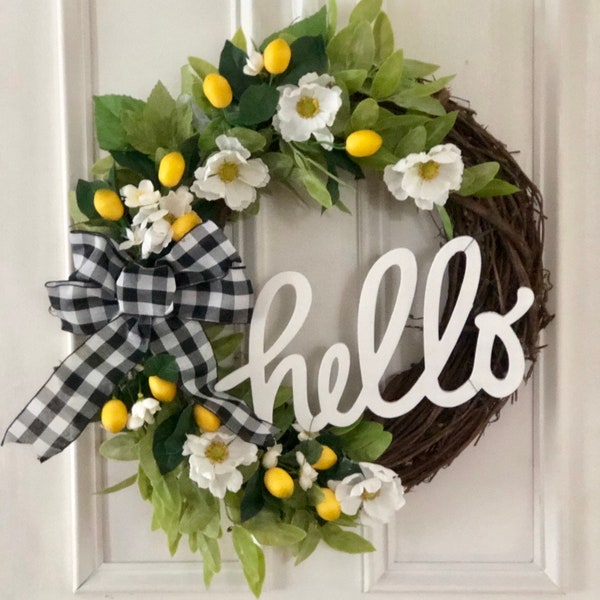 Hello lemon wreath