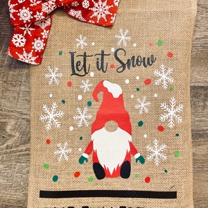 Let it snow Christmas garden flag - Personalized