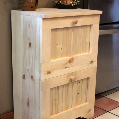 Vegetable Bin Solid Oak Country Rustic Potato and Onion Etsy