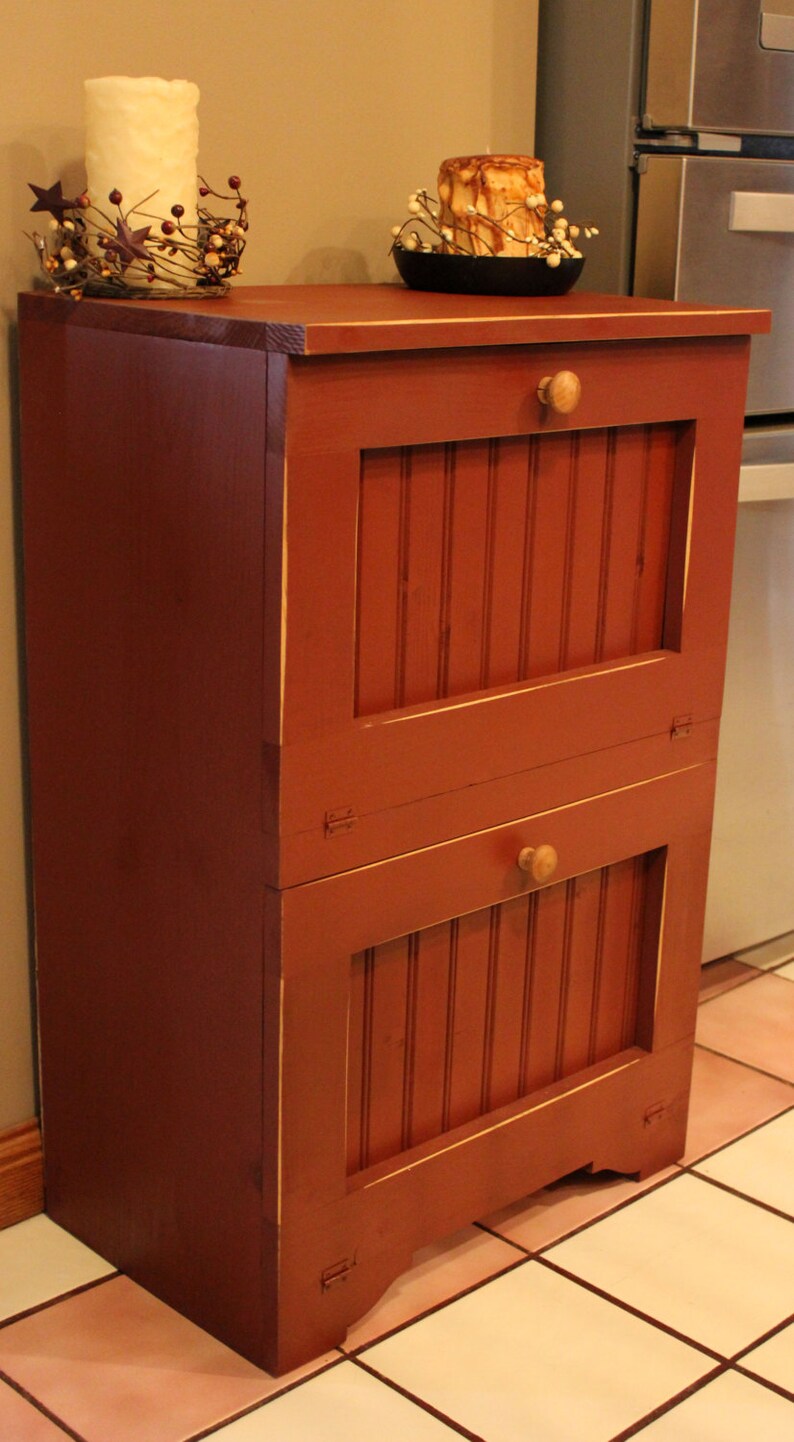 Primitive Rustic Tilt Out Potato Onion Vegetable Bin Etsy