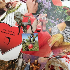 Pack de fournitures de collage : assortiment d'images prédécoupées de magazines et d'imprimés