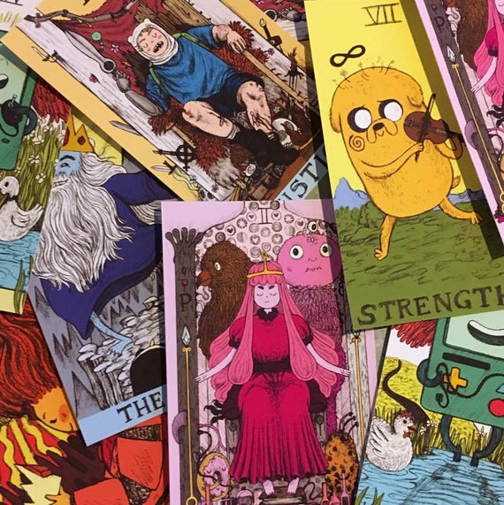 Adventure Time Tarot Matt Vinyl Stickers Etsy