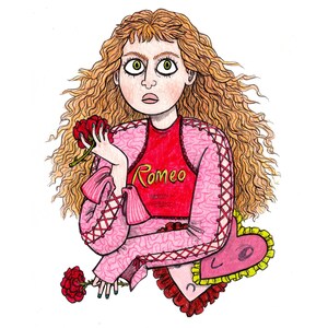 Impresión o tarjeta de felicitación Julieta tamaño A5