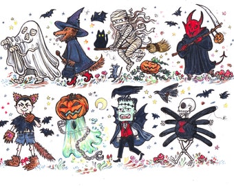 Monster Parade original illustration artwork