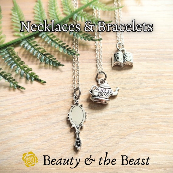 Belle enchanted hotsell rose necklace