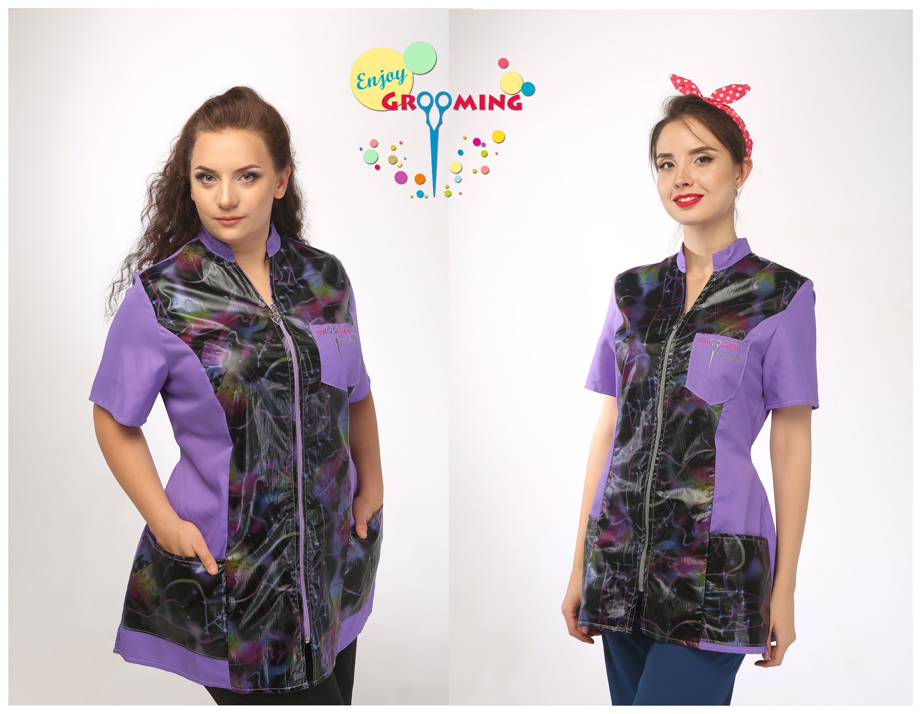 Plus Size Dog Groom Smock COMBI waterproof Grooming apparel Etsy