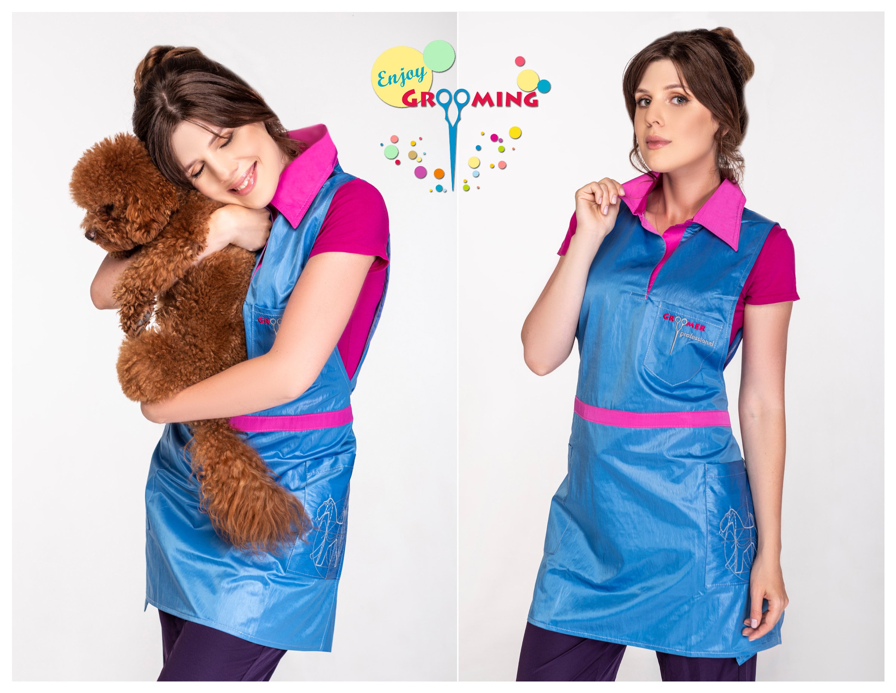 Dog Groomer apron UNIQA Grooming clothing Grooming wear Etsy