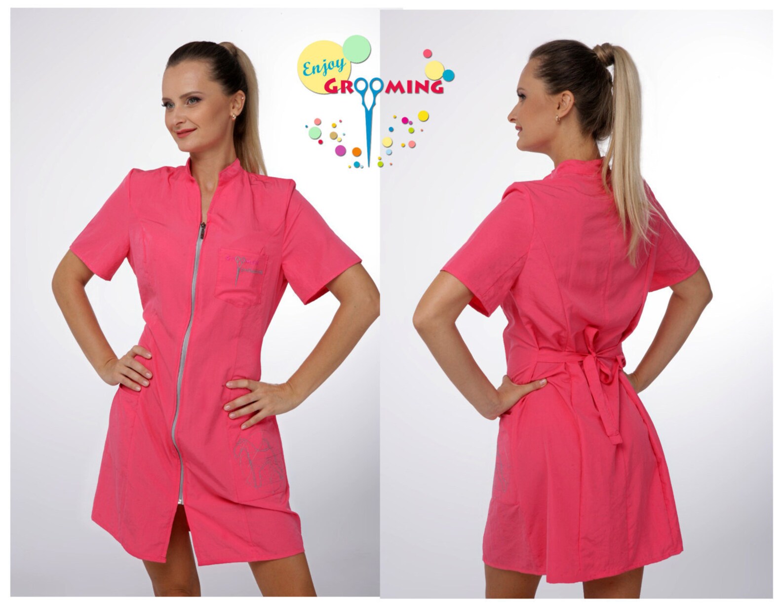 Dog Grooming Long Smock for Women PRETTY Pet Groomer Apparel Etsy