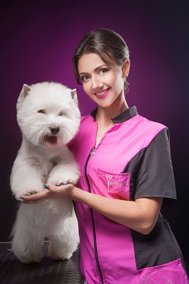 Dog Groomer Smock COMBI Pet grooming apparel Etsy