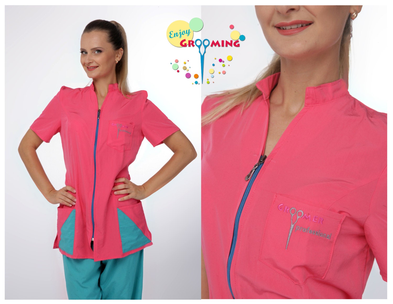 Plus Size Groomer Smock ULTRA ENERGY for Dog groomer Pet Etsy