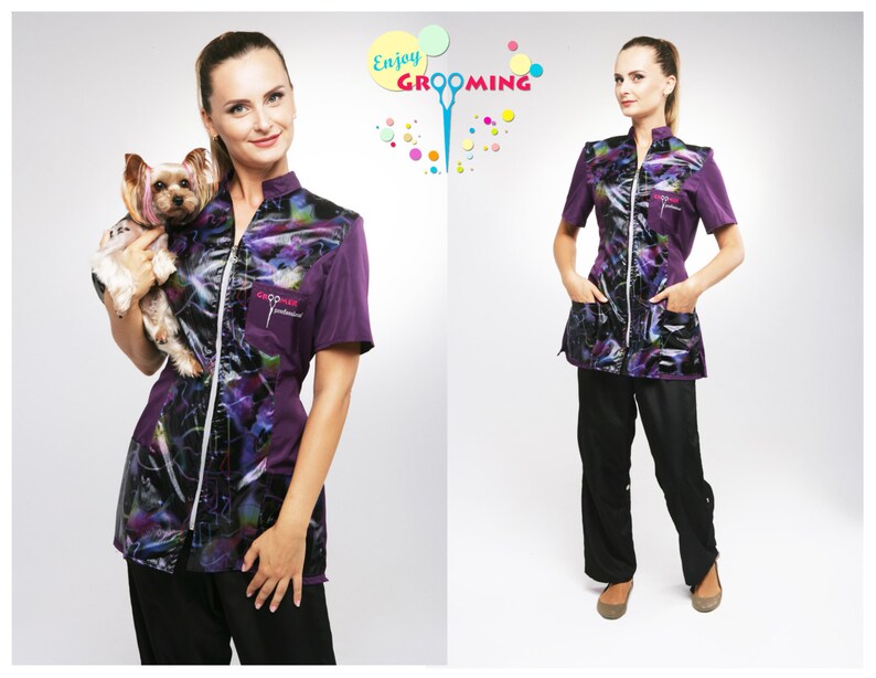 Dog Groomer Smock COMBI waterproof Pet grooming apparel Etsy