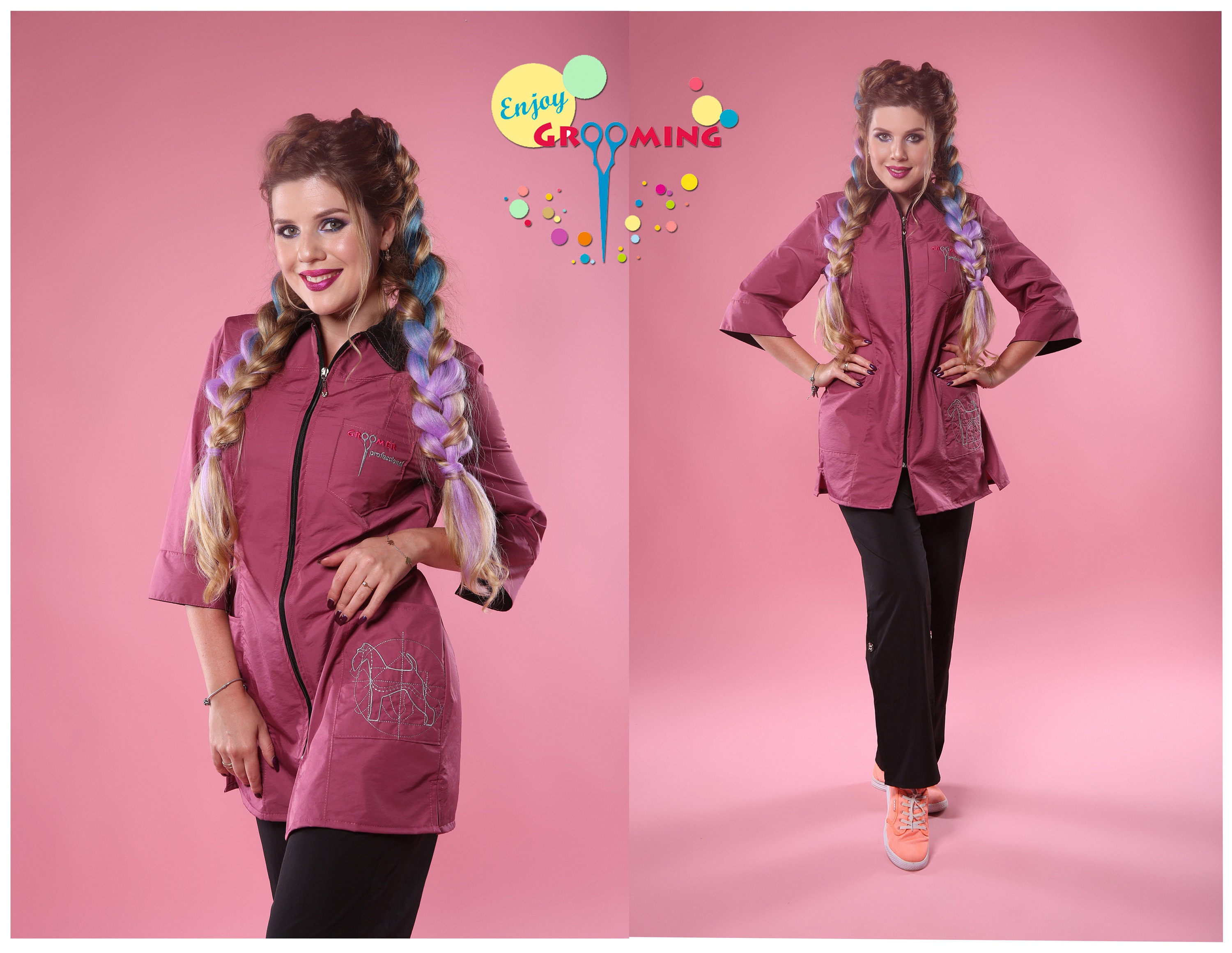 personalized grooming smocks