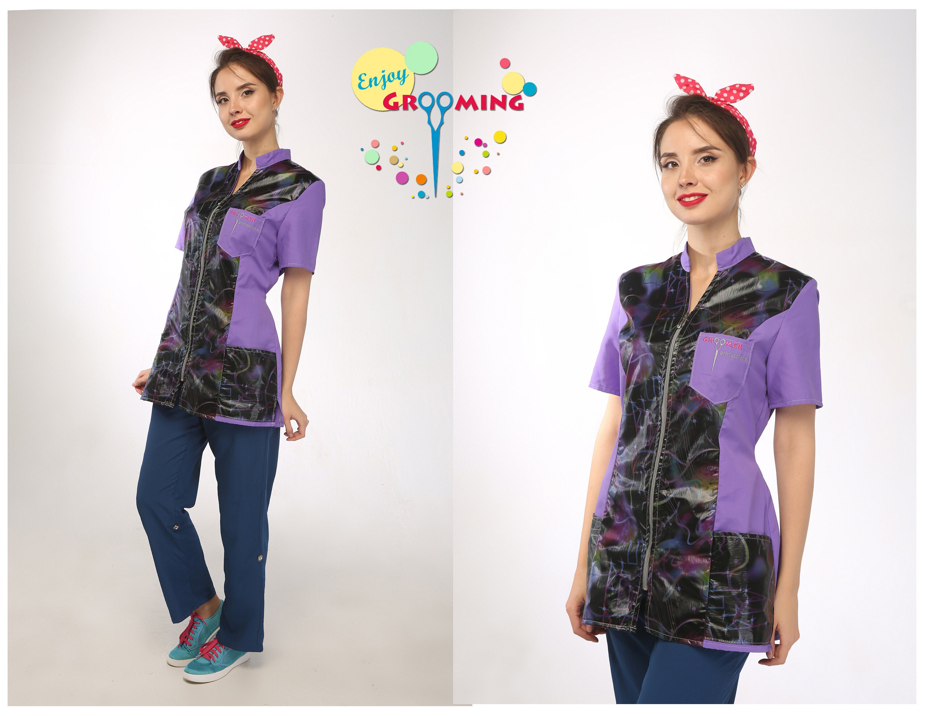 Dog Groomer Smock COMBI waterproof Pet grooming apparel Etsy