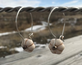 White Flower Earrings