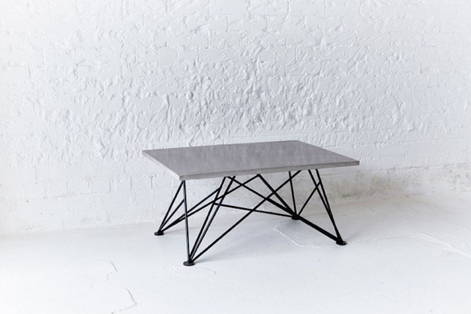 WR Polished concrete coffee table with powder coated mild Etsy