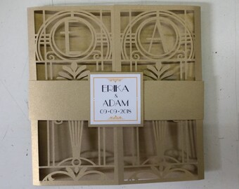 gate fold invitation etsy