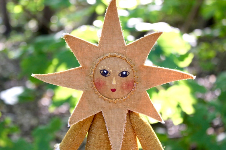 Sun Doll PDF Pattern Sewing Tutorial Art Doll English & Español image 2