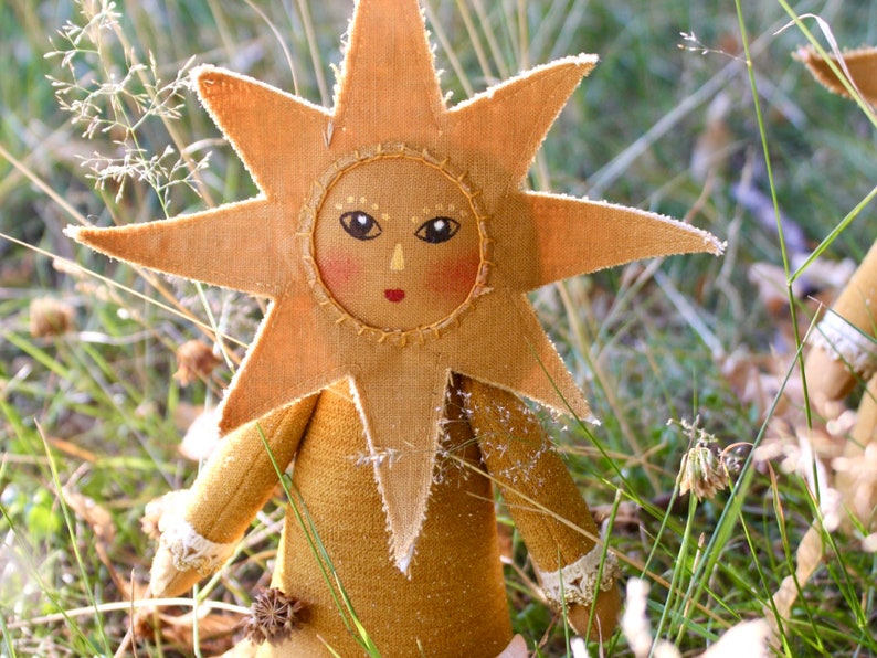 Sun Doll PDF Pattern Sewing Tutorial Art Doll English & Español image 6