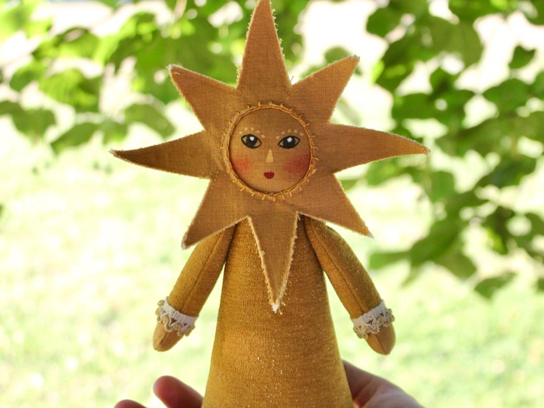 Sun Doll PDF Pattern Sewing Tutorial Art Doll English & Español image 8