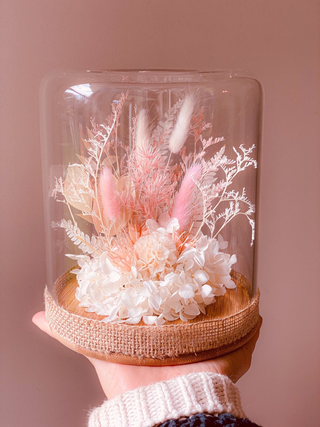 Extra Large Dried Preserved Flower Arrangement in Soft Pinks Etsy