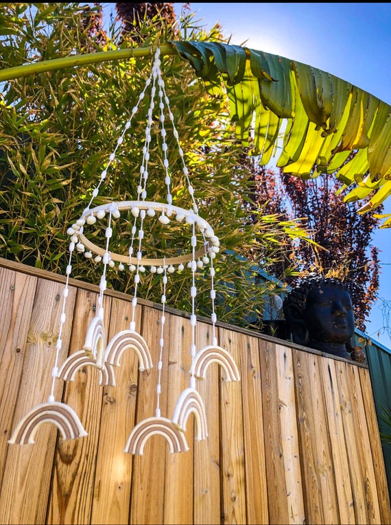 Boho Rainbow Baby Dreamcatcher Nursery Mobile Wall Hanging Etsy