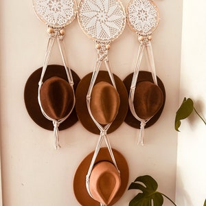 Dreamcatcher and macrame 4 hat hanger