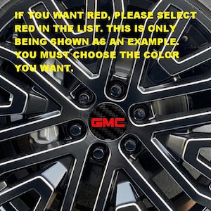 GMC Wheel Center Cap Vinyl Decal Sticker Emblem Overlay - Yukon, Sierra, Acadia Denali
