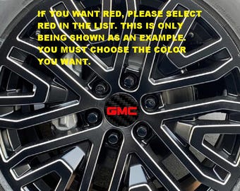 GMC Wheel Center Cap Vinyl Decal Sticker Emblem Overlay - Yukon, Sierra, Acadia Denali