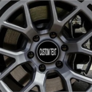 Ford Wheel Center Cap Vinyl Decals - Gloss Black or Carbon Fiber - Custom Emblem