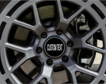 Chevy Wheel Center Cap Vinyl Decal Overlay: Carbon Fiber or Gloss Black