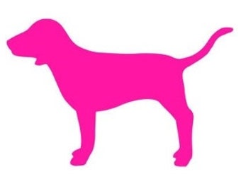 PINK Dog Vinyl Sticker Logo Victoria Secret Window Laptop Car Emblem
