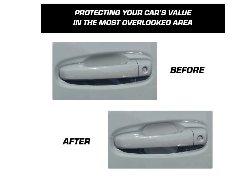 Acquista 4 Pz/Set Universale Invisibile Trasparente Pellicola Protettiva Antigraffio Per Maniglia Porta Auto In Italia A Partire Da 1.08 - Foto 4