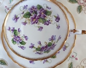 Rare Vintage Paragon teacup saucer, VALENTINE, violet flowers, beige peach swirl, gold filigree, Made in England, gift for her, tea party