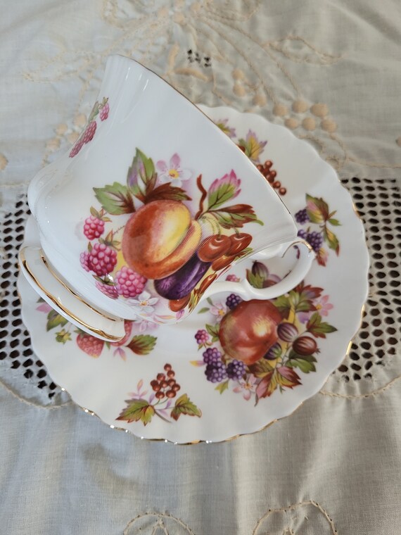 Royal Albert Orchard party, Etsy Schweiz Montrose rare fruit, spring with her teacup, gift shape, tea - 4486 fruits, for flowers