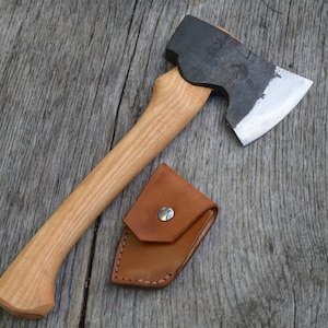 Hand Forged Camping Axe 14&#39;&#39; - 35cm Bushcraft Carving Axe Hunting Axe Hunters Outdoors Survival Hatchet 14&#39;&#39;