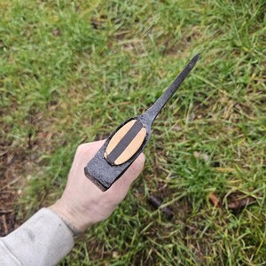Hand Forged Carving Axe Sloyd Greenwood Carving 1080 High Carbon Steel, Ash Wood Handle image 3