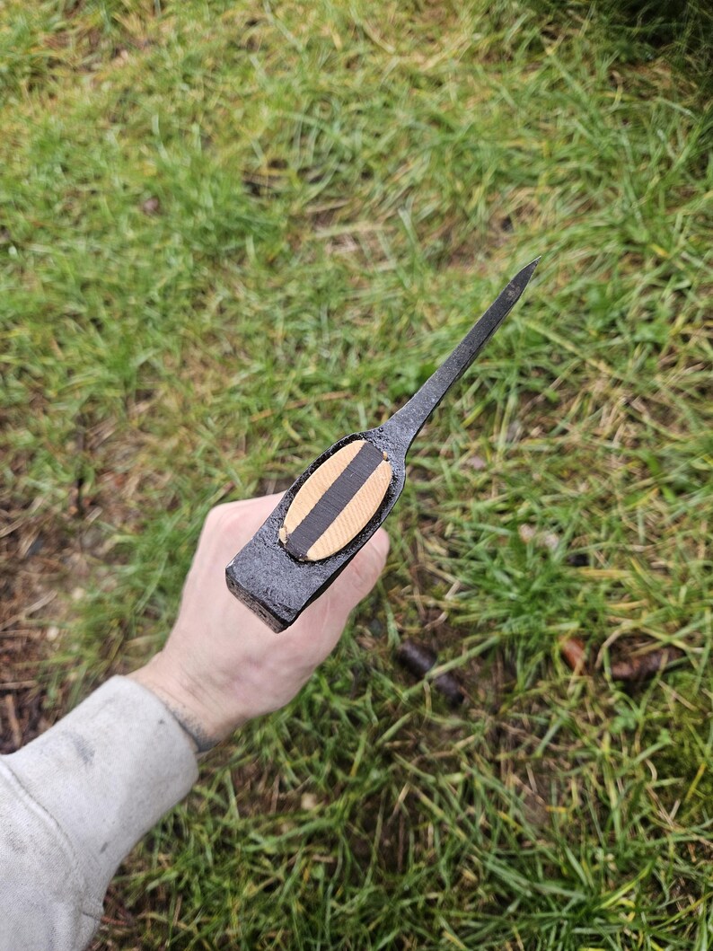 Hand Forged Carving Axe Sloyd Greenwood Carving 1080 High Carbon Steel, Ash Wood Handle image 3