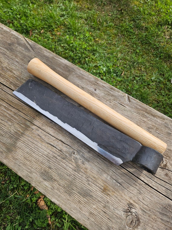 Hand Forged Splitting Froe: 5160 Spring Steel, Ash/oak Handle - Etsy