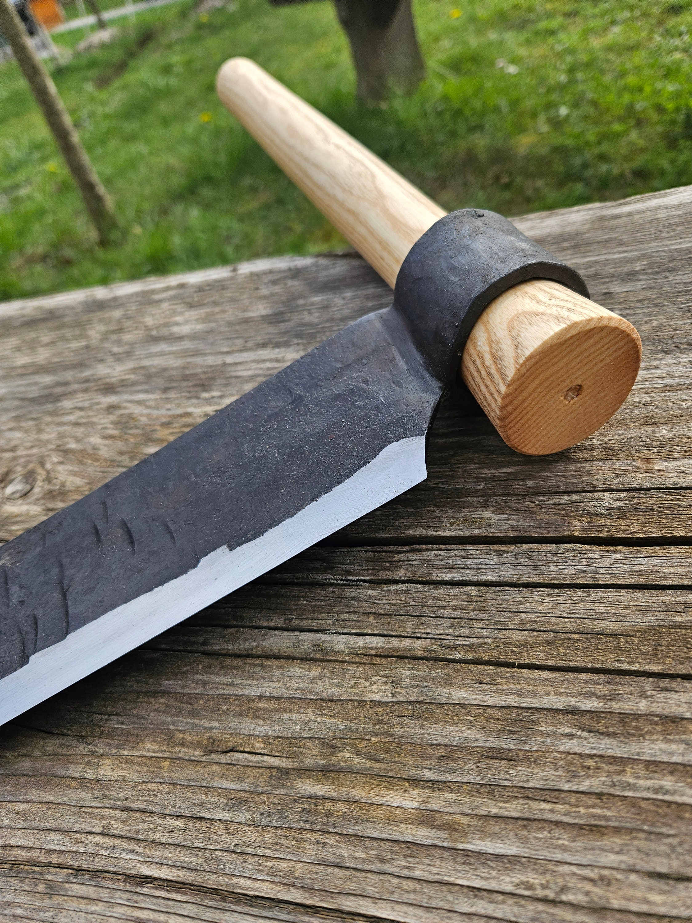 Hand Forged Splitting Froe: 5160 Spring Steel, Ash/oak Handle - Etsy