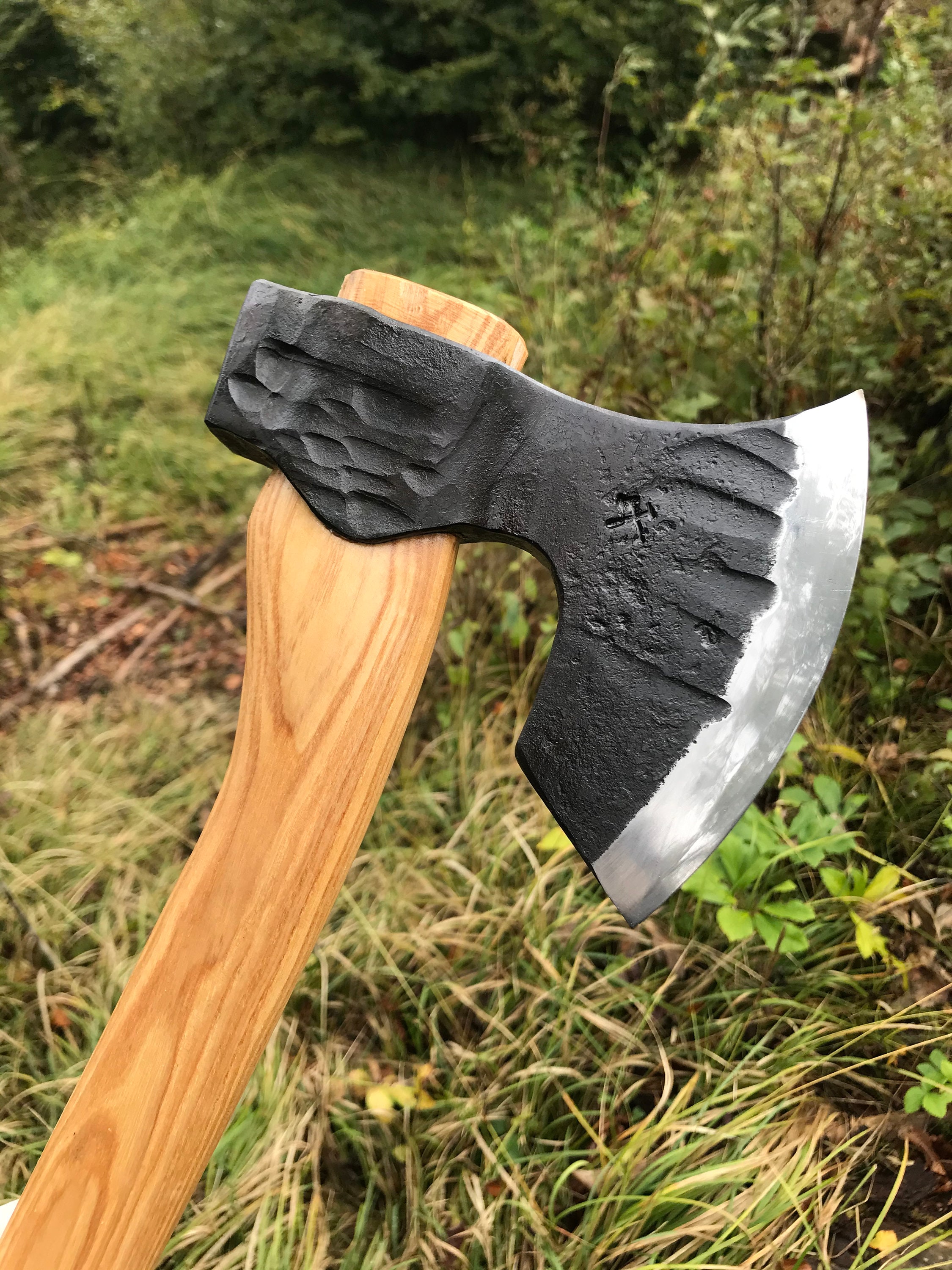 Hand Forged Carving Axe, Carpenters Axe, Swedish Axe, Viking Axe , Sloyd  Spoon Carving Axe 