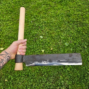 Splitting Froe - 10&#39;&#39;, 12&#39;&#39;, 14&#39;&#39;  Hand Forged Splitting Shingles, Splitting Wood, Logs, Carpenters Froe, Sloyd, Green Woodworking, Carving