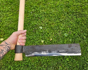 手鍛造薪割り斧：5160スプリングスチール、アッシュ材ハンドル