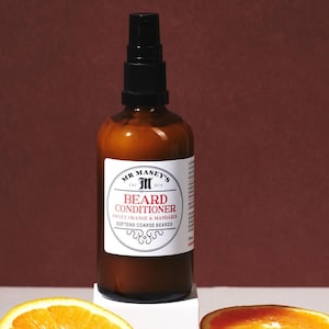 Natural Beard Conditioner with Citrus Oils - Vegan, SLS-Free, Handmade Beard Care, Softening & Hydrating, Eco-Friendly by Mr. Masey’s