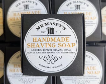 Handmade Shaving Soap Bar: Grapefruit Essential Oil, Vegan Ethical, perfect gift