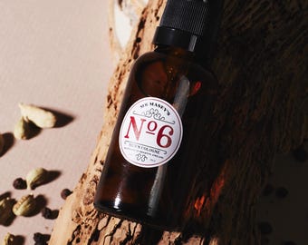 Mr Masey’s No.6 Cologne - Award-Winning, Handmade, Vegan, Warm Spicy Scent with Nutmeg, Cardamom and Oud, Fragrance for Men and Women