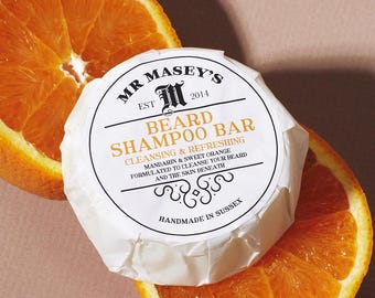 Beard Shampoo Bar Soap 100% Natural Vegan Plastic Free Eco Gift For Him
