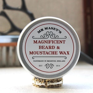 Mustache Moustache Wax All Natural Vegan Cruelty Free Hand Crafted For Perfect Styling and Twiddling