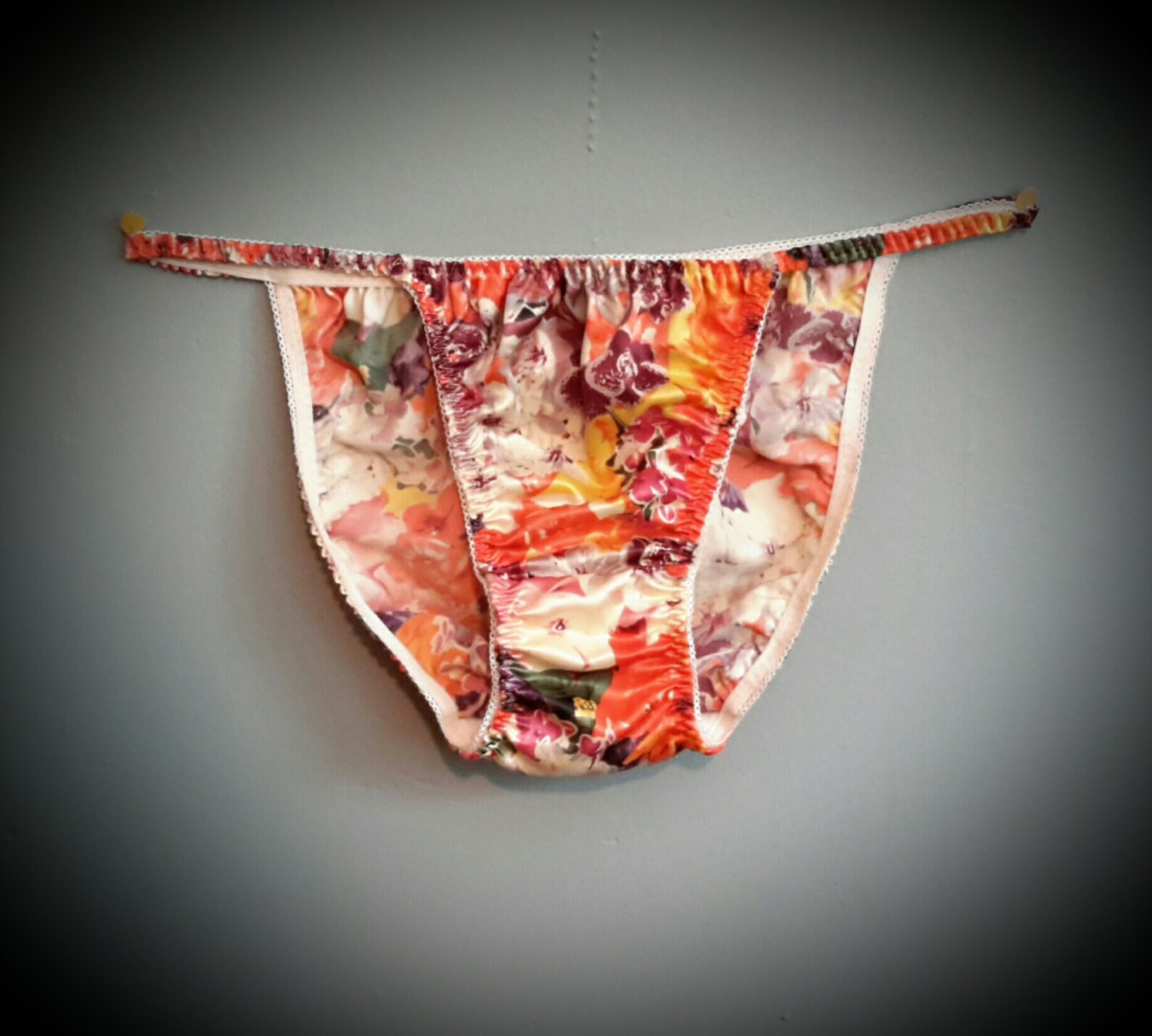 Women's Satin String Bikini Panties Etsy